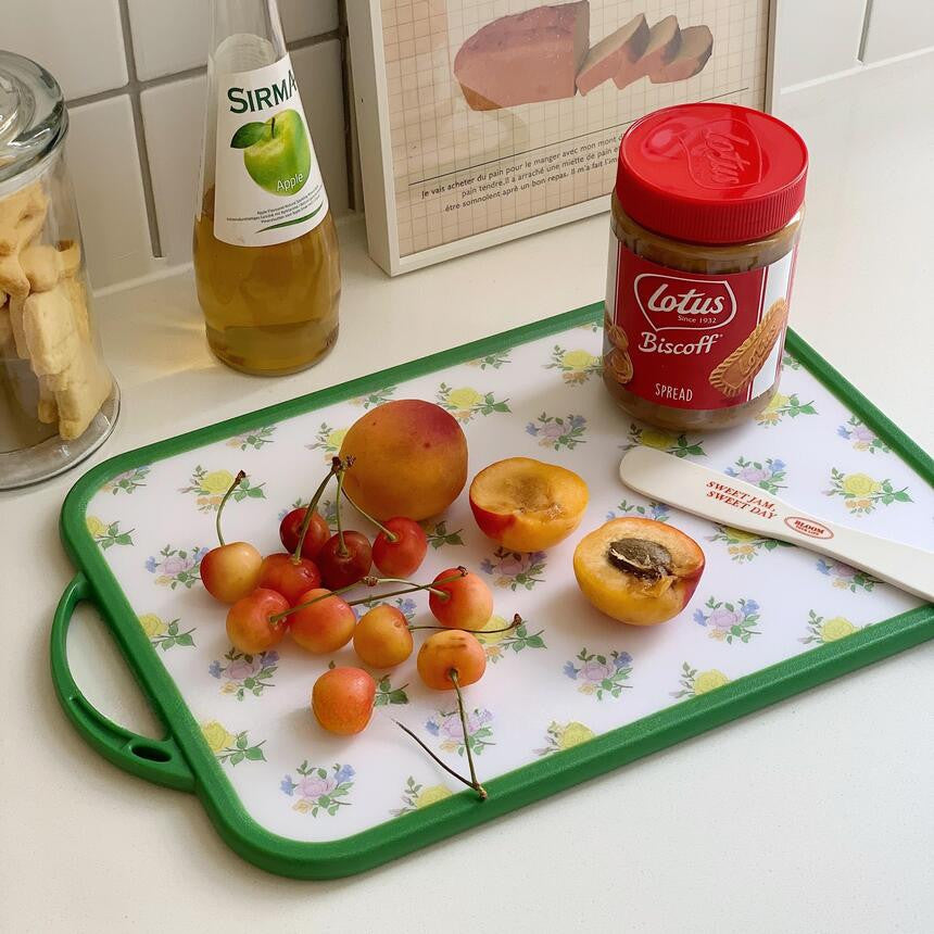 Cherry & Floral Picnic Cutting Board