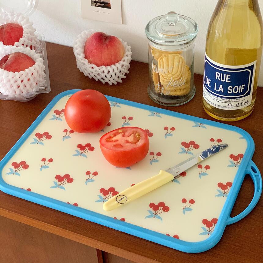 Cherry & Floral Picnic Cutting Board